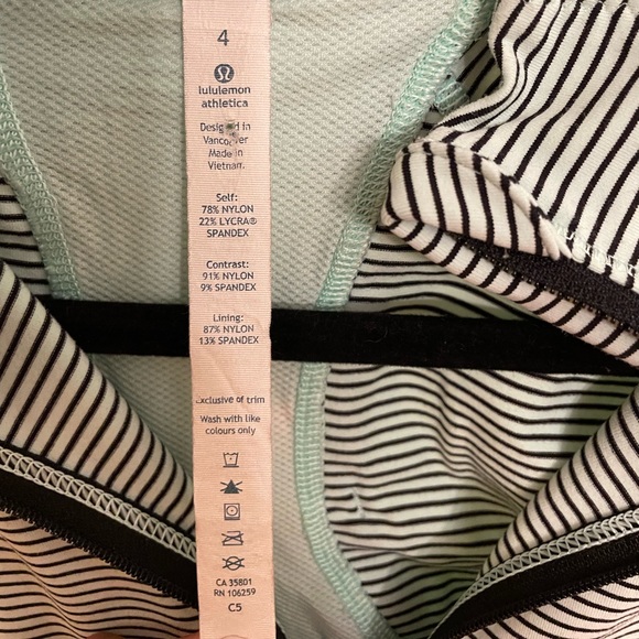 Lululemon Striped Mint Green 1/4 zip - Picture 5 of 6